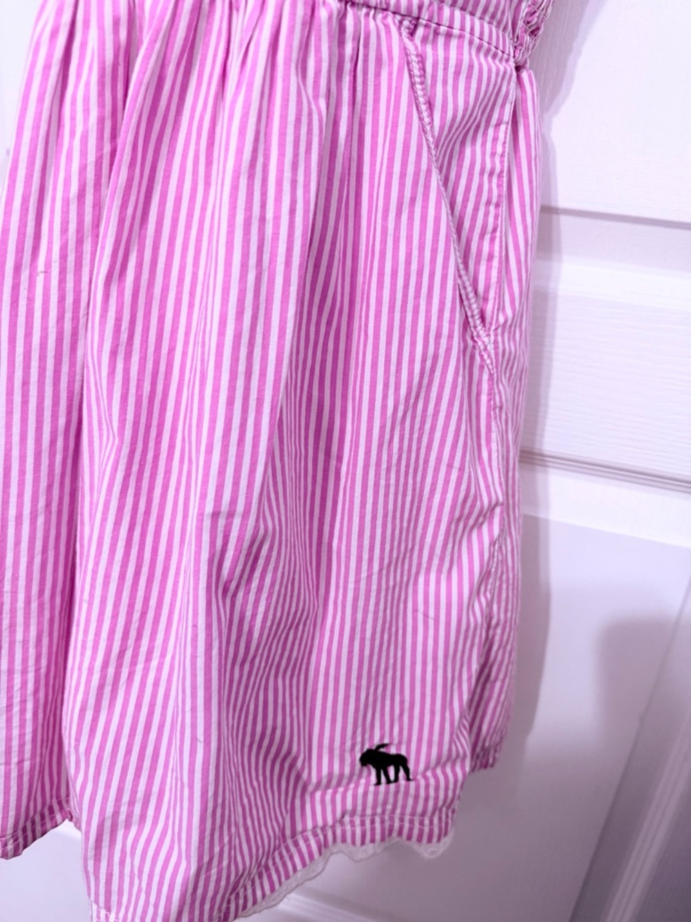 Abercrombie & Fitch Pink and White Striped Mini Sundress - Picture 5 of 6